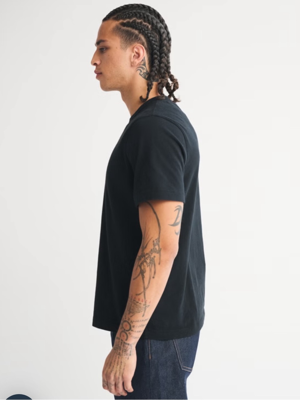 Abercrombie & Fitch Mens Black Soft Essential Tee - Picture 4 of 12